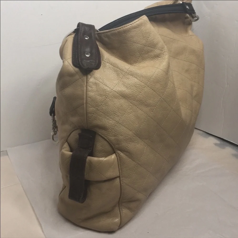 My Flat in London Leather Quilted Hobo Bag